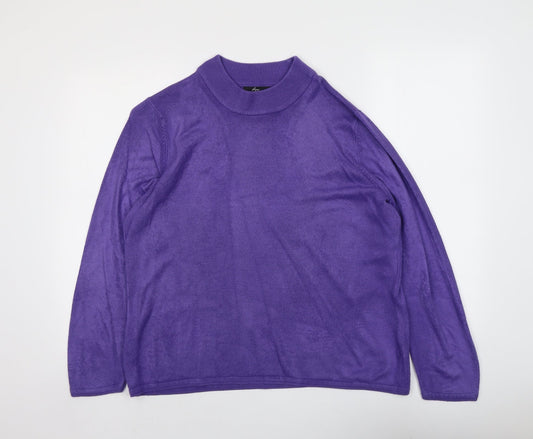 Womens UK Size L Bonmarché Purple Pullover Jumper