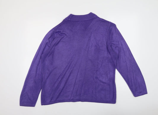 Womens UK Size L Bonmarché Purple Pullover Jumper