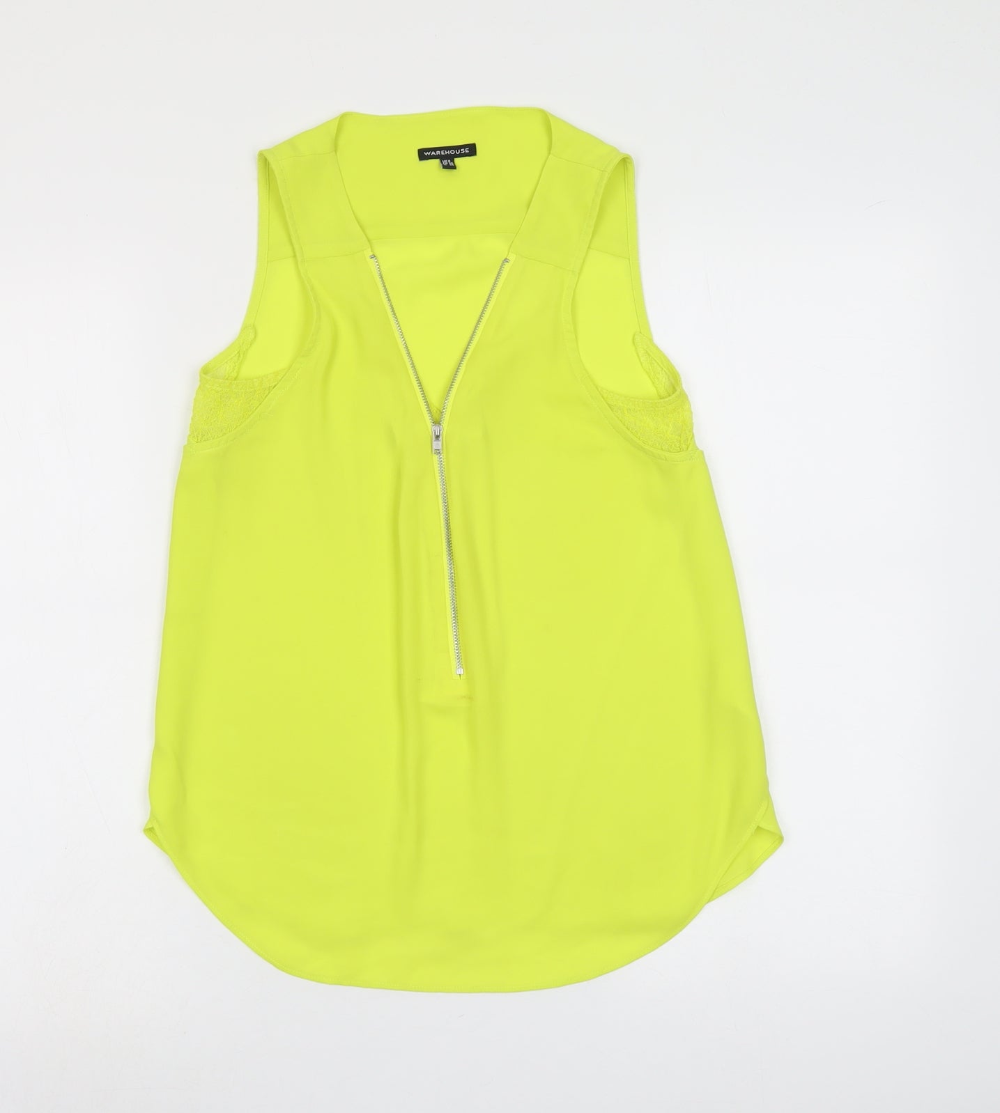 Womens UK Size 8 Warehouse Green Basic Tank