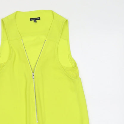 Womens UK Size 8 Warehouse Green Basic Tank