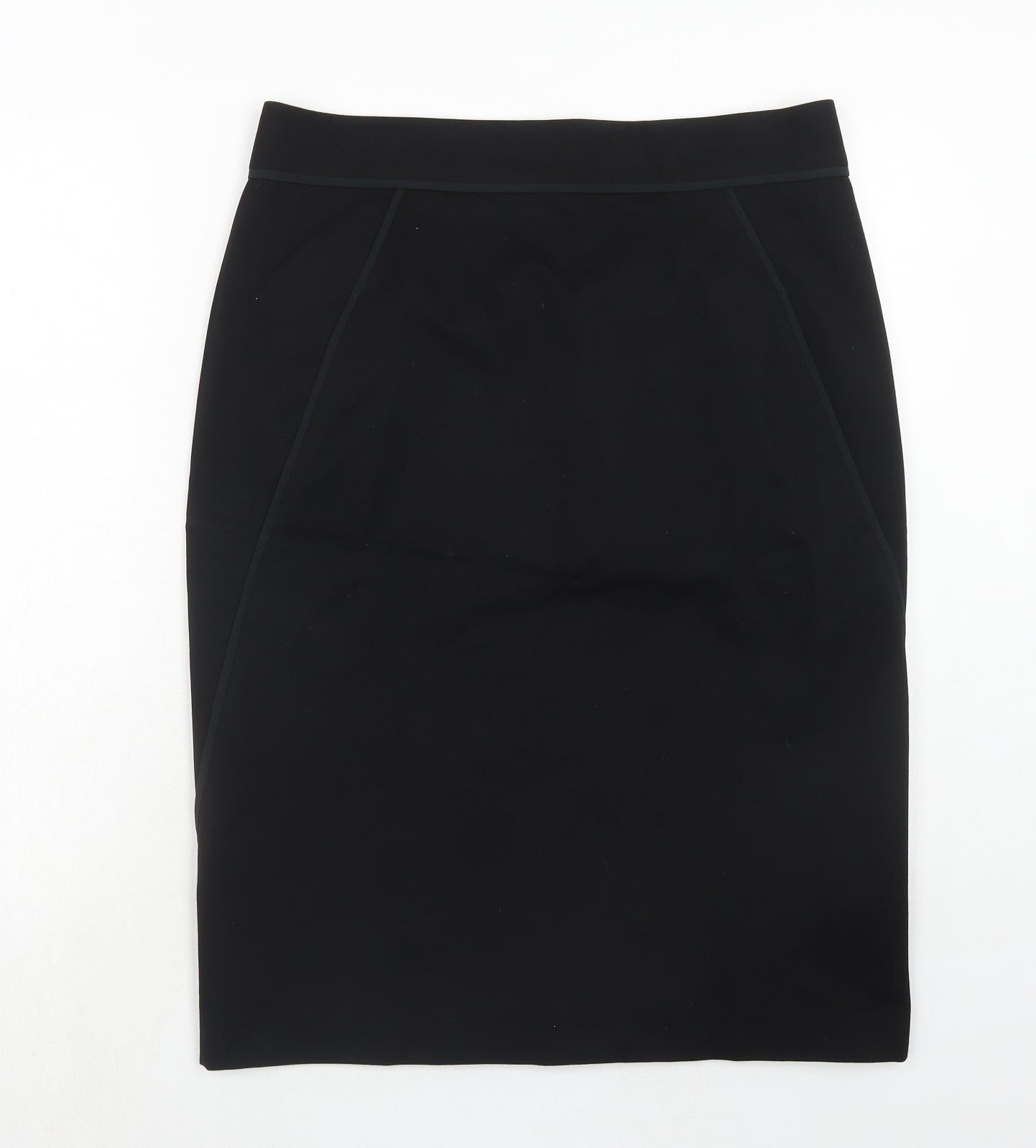 Alex&Co Womens Black Modal A-Line Skirt Size 14 Zip