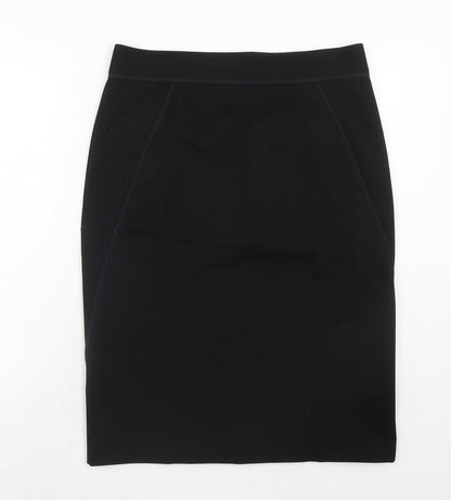 Alex&Co Womens Black Modal A-Line Skirt Size 14 Zip
