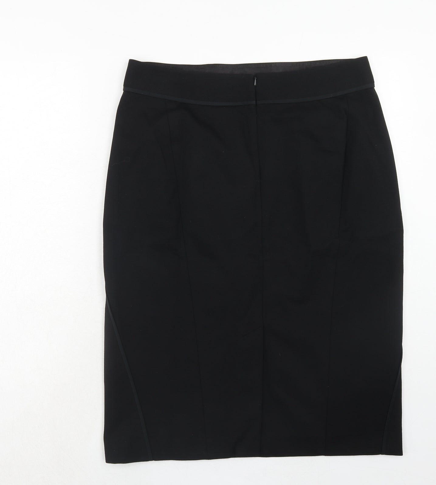Alex&Co Womens Black Modal A-Line Skirt Size 14 Zip