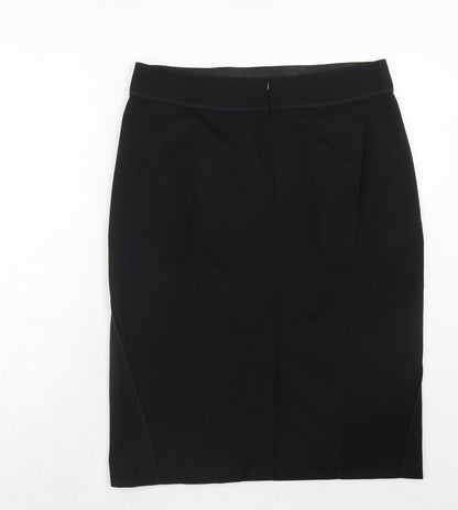 Alex&Co Womens Black Modal A-Line Skirt Size 14 Zip