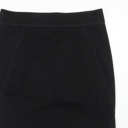 Alex&Co Womens Black Modal A-Line Skirt Size 14 Zip
