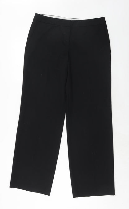 Womens UK Size 12 NEXT Regular Fit Dress Pants Black Trousers