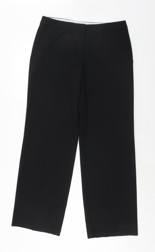Womens UK Size 12 NEXT Regular Fit Dress Pants Black Trousers