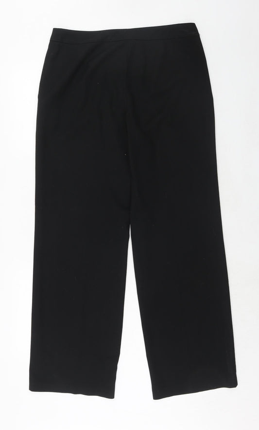 Womens UK Size 12 NEXT Regular Fit Dress Pants Black Trousers