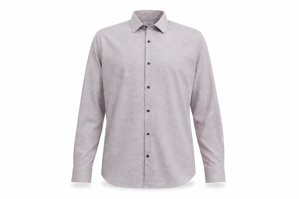 Mens UK Size 15 NEXT Purple  Button-Up Long Sleeve Casual Shirt