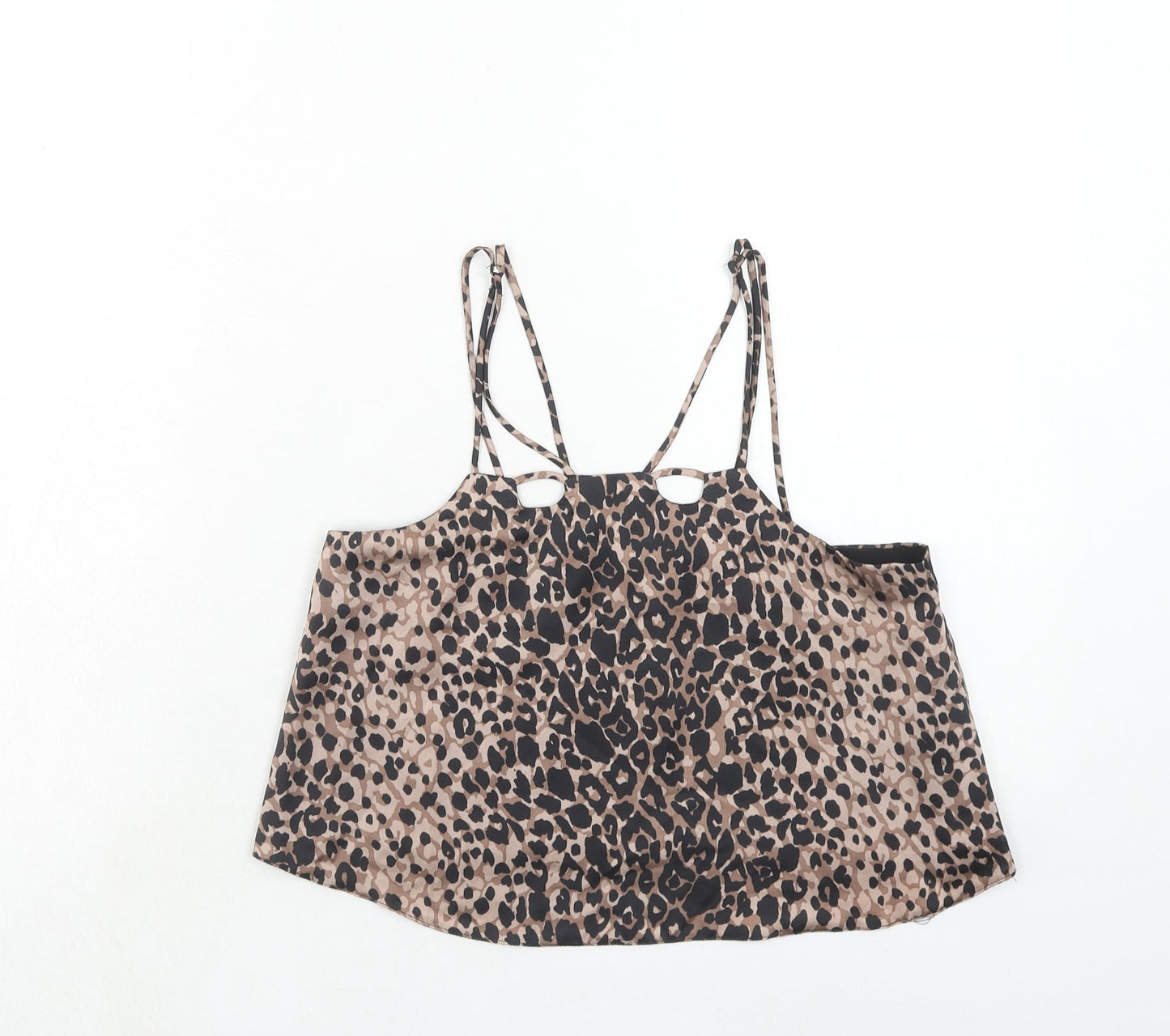 Womens UK Size 8 Topshop Brown Basic Tank