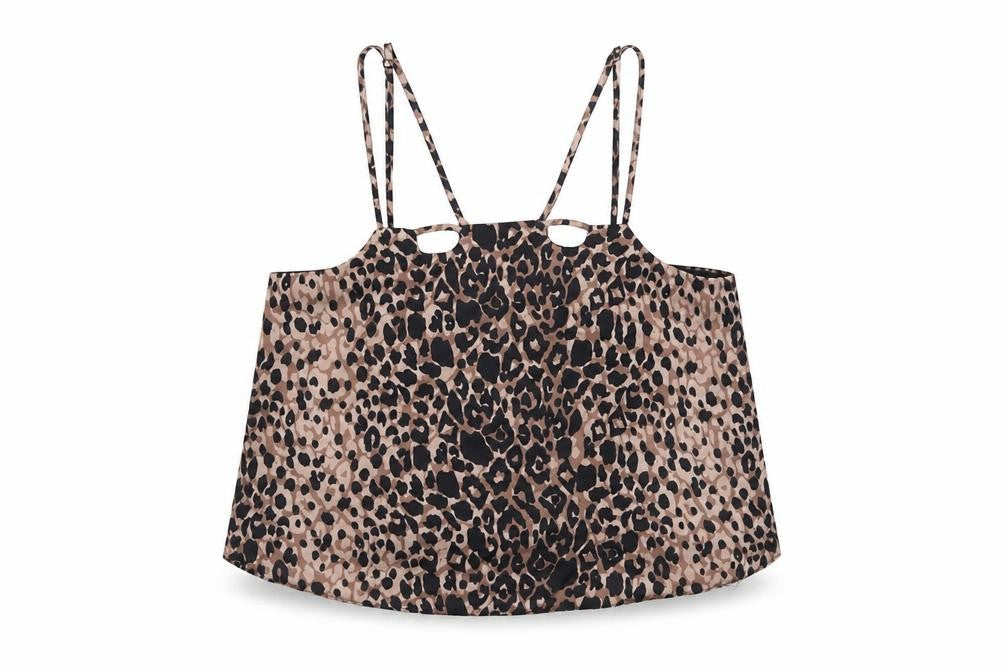 Womens UK Size 8 Topshop Brown Basic Tank