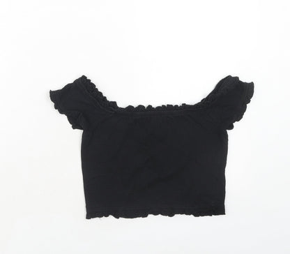 Womens UK Size 10 NEXT Black Cropped Tank