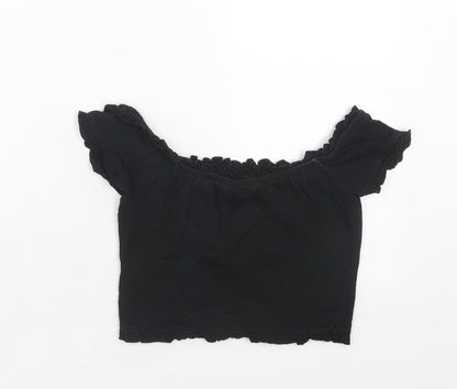 Womens UK Size 10 NEXT Black Cropped Tank
