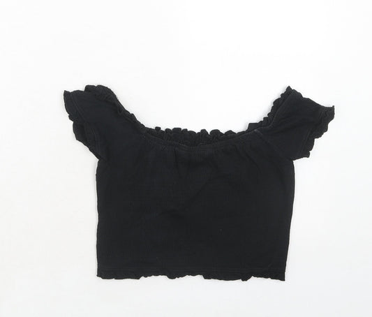 Womens UK Size 10 NEXT Black Cropped Tank