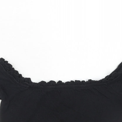 Womens UK Size 10 NEXT Black Cropped Tank