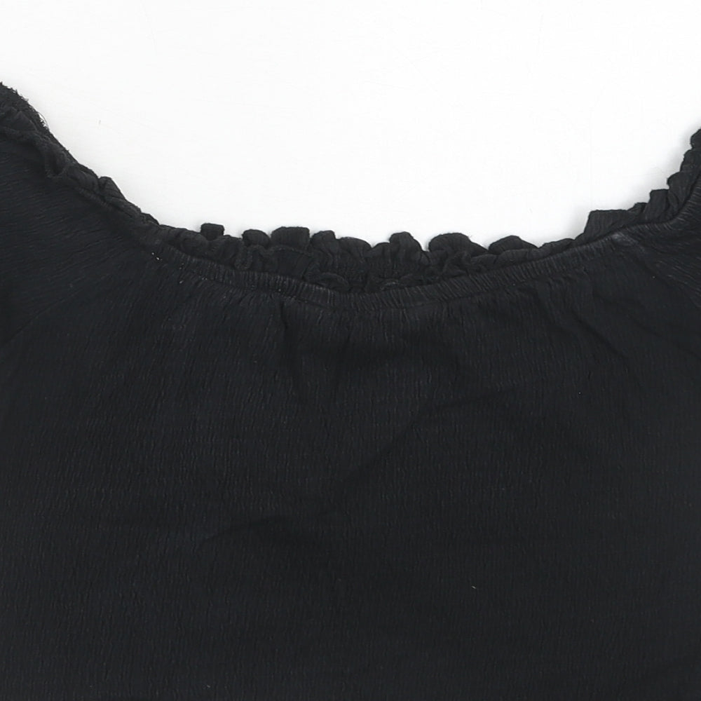 Womens UK Size 10 NEXT Black Cropped Tank