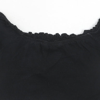 Womens UK Size 10 NEXT Black Cropped Tank