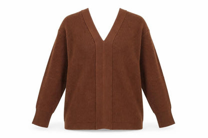 Womens UK Size 10 Apricot Brown Pullover Jumper