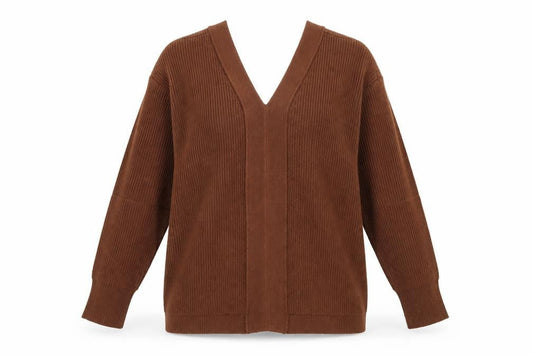 Womens UK Size 10 Apricot Brown Pullover Jumper