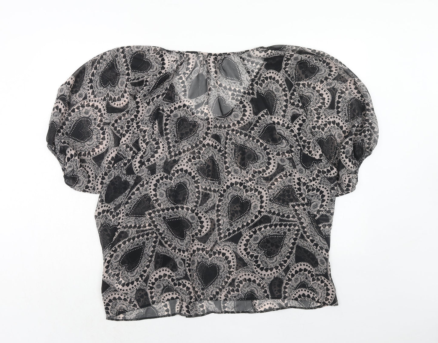 Womens UK Size 10 Dorothy Perkins Black Basic Blouse