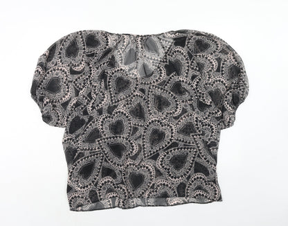 Womens UK Size 10 Dorothy Perkins Black Basic Blouse
