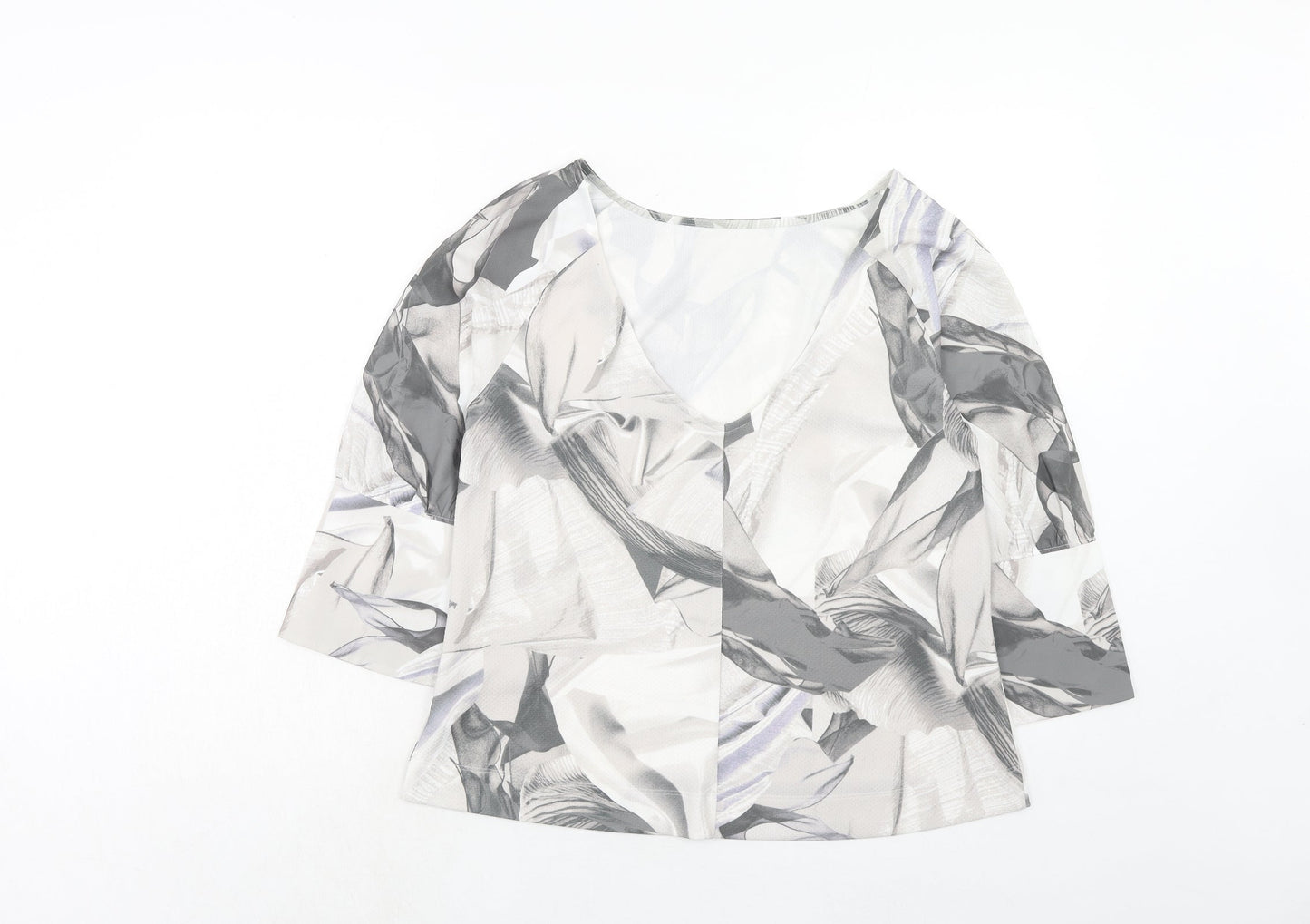 Womens UK Size 10 NEXT Grey Basic Blouse