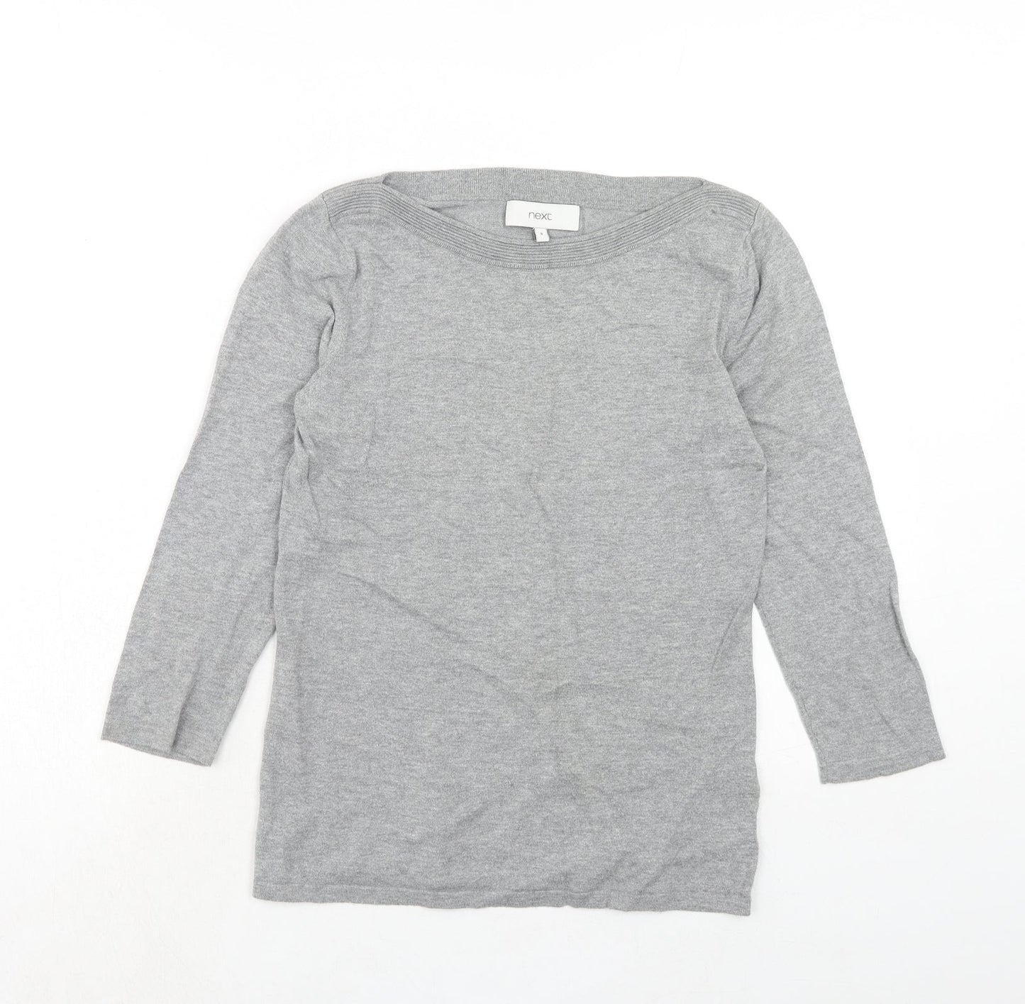 Womens UK Size 8 NEXT Grey Basic Blouse
