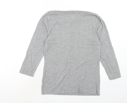 Womens UK Size 8 NEXT Grey Basic Blouse