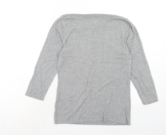 Womens UK Size 8 NEXT Grey Basic Blouse