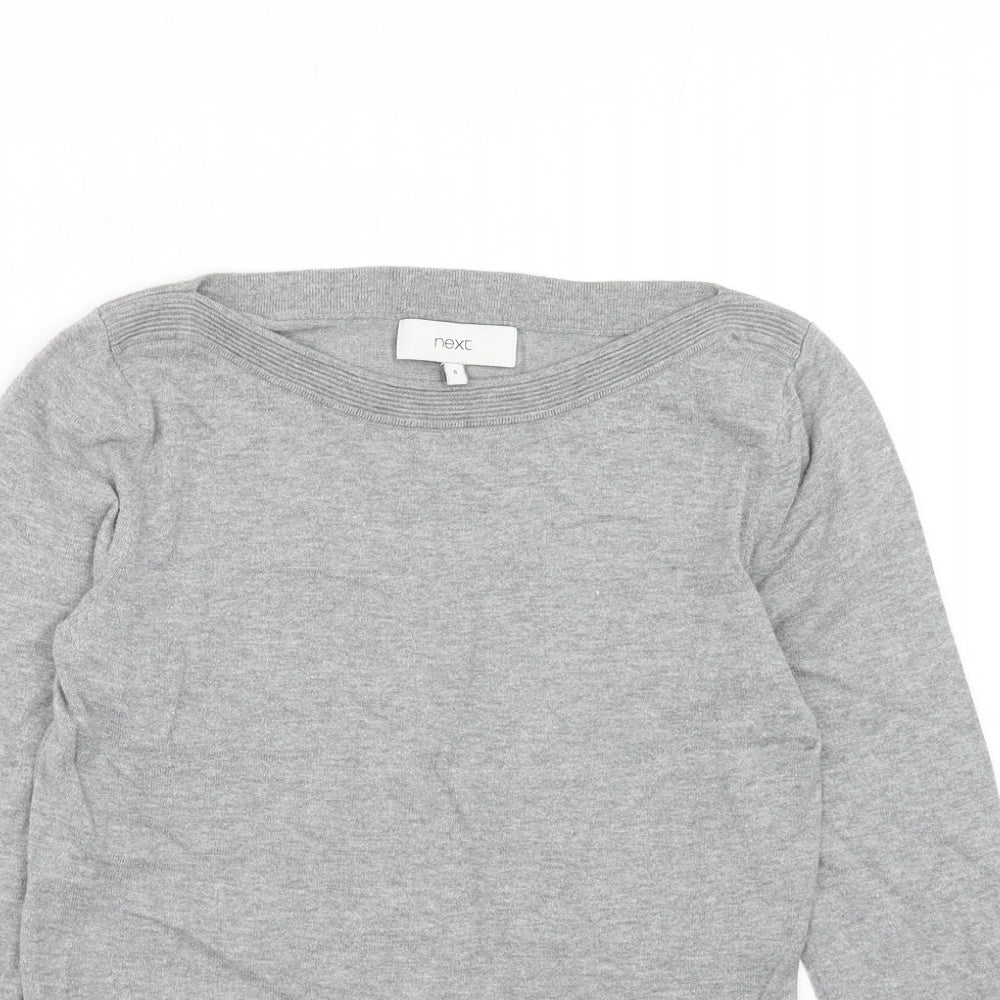 Womens UK Size 8 NEXT Grey Basic Blouse