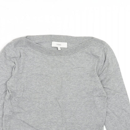 Womens UK Size 8 NEXT Grey Basic Blouse