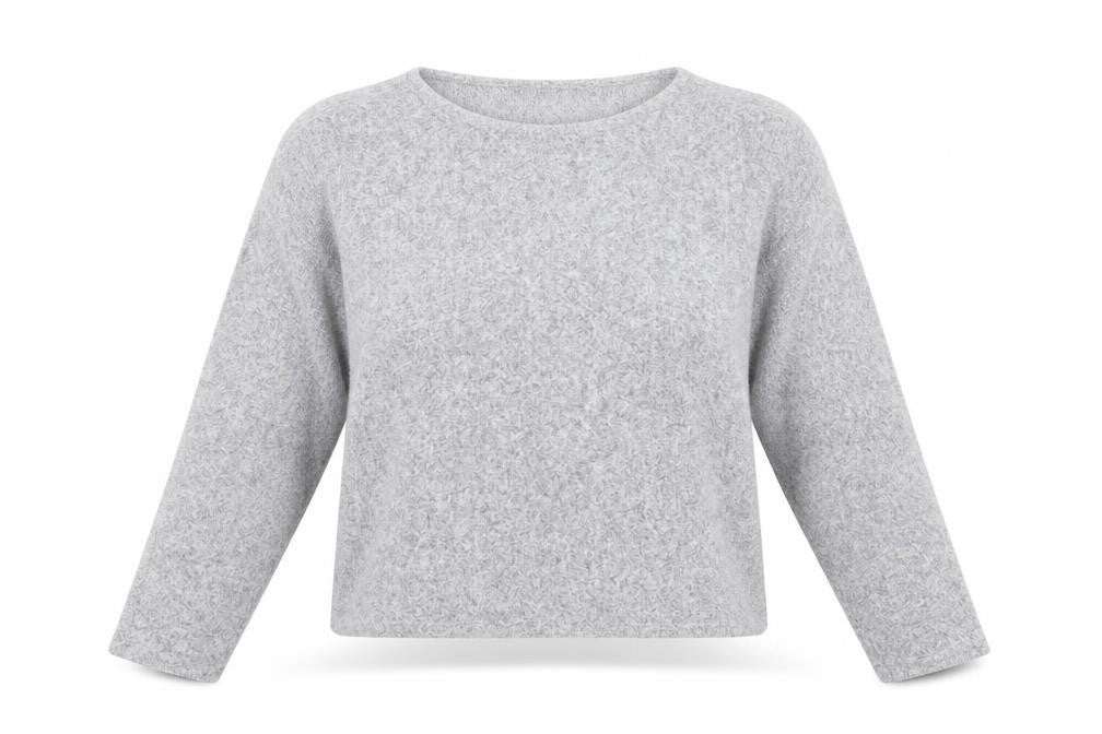 Womens UK Size M H&M Grey Cropped T-Shirt