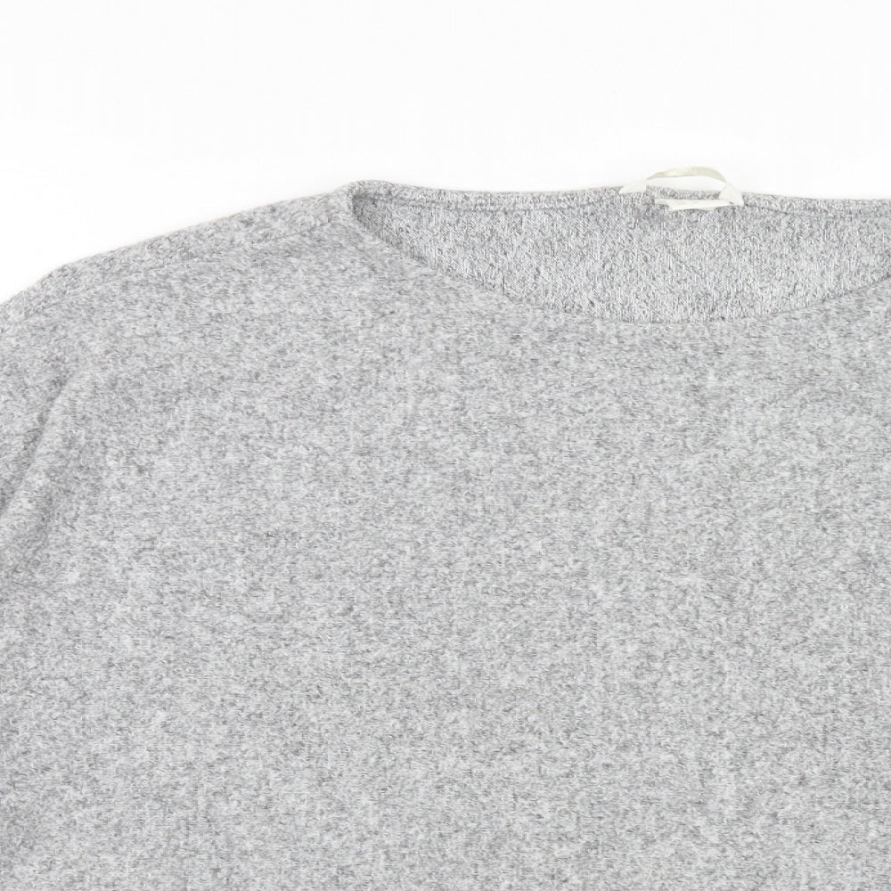 Womens UK Size M H&M Grey Cropped T-Shirt