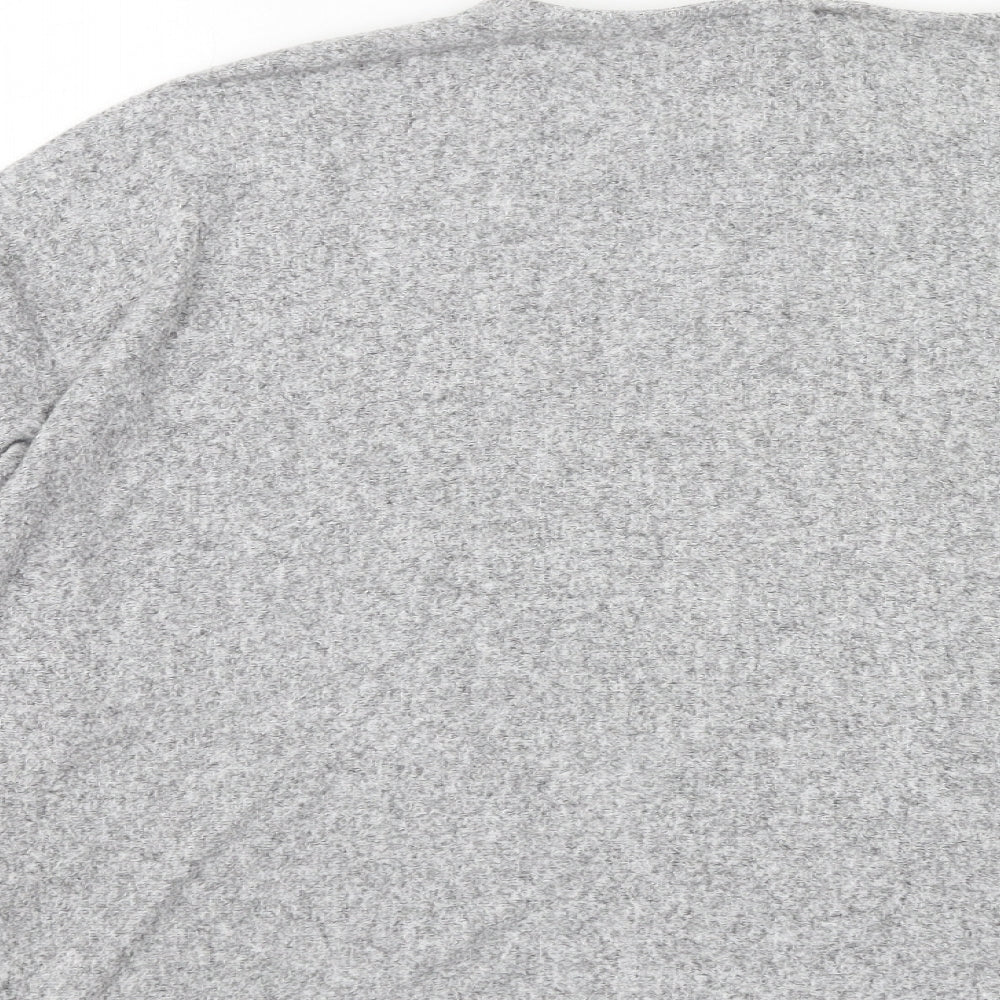 Womens UK Size M H&M Grey Cropped T-Shirt
