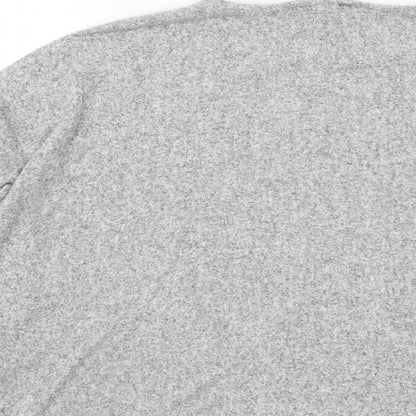 Womens UK Size M H&M Grey Cropped T-Shirt