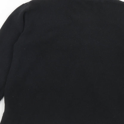 Freedom Trail Womens Black Polyester Pullover Sweatshirt Size 6 Zip