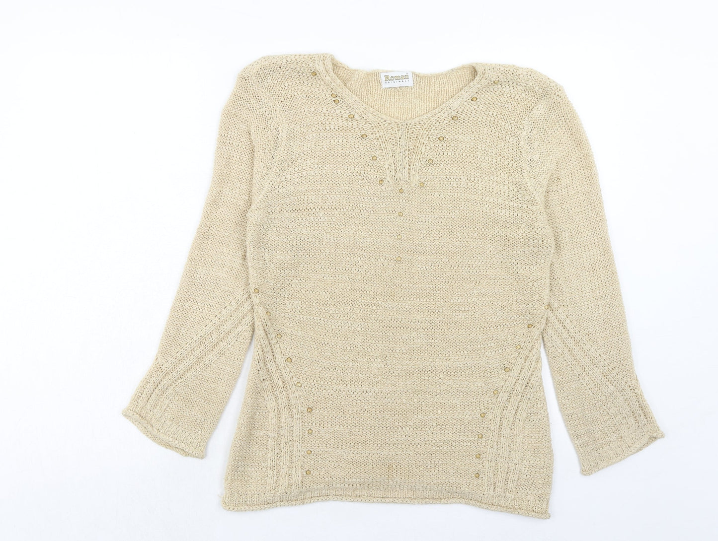 Womens UK Size S Roman Beige Pullover Jumper