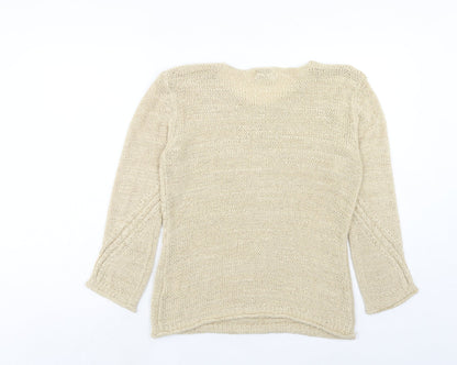 Womens UK Size S Roman Beige Pullover Jumper