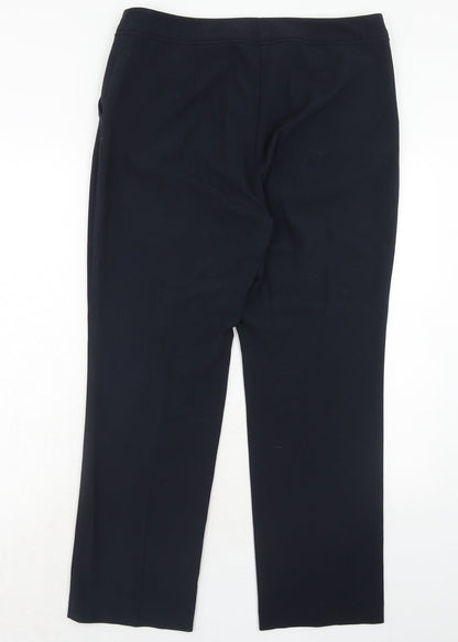 Womens UK Size 14 Marks and Spencer Regular Fit Dress Pants Blue Trousers