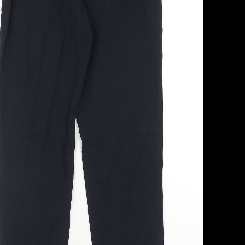 Topshop Womens Blue Polyester Dress Pants Trousers Size 8 Regular Hook & Eye