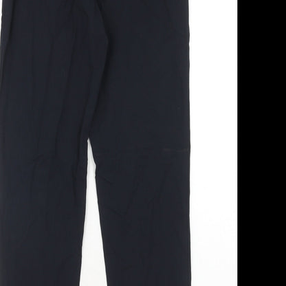 Topshop Womens Blue Polyester Dress Pants Trousers Size 8 Regular Hook & Eye