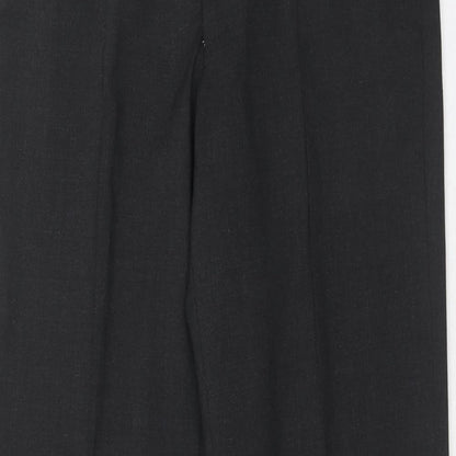 Marks and Spencer Mens Grey Polyester Dress Pants Trousers Size 30 in L33 in Regular Hook & Eye