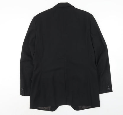 Bernini Mens Black Wool Jacket Suit Jacket Size 40 Regular