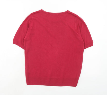 Womens UK Size 10 Marks and Spencer Pink Pullover Jumper