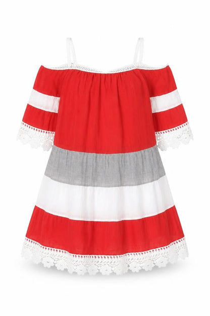 Klass Womens Red Colourblock Polyester Trapeze & Swing Size 10 One Shoulder Pullover