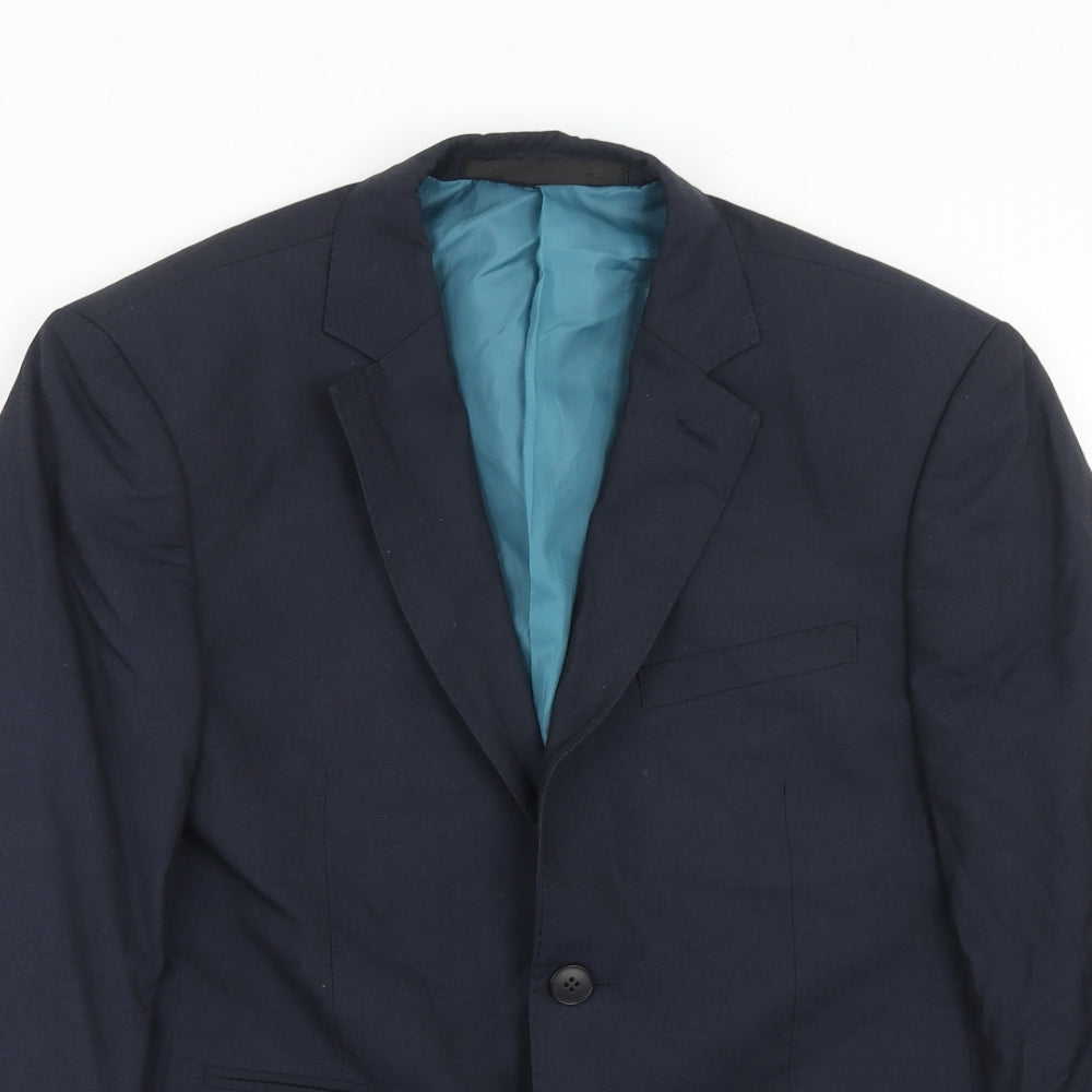 Mens UK Size 36 Marks and Spencer Regular Blue Suit Jacket