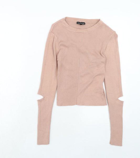 Womens UK Size 10 Topshop Pink Pullover Jumper