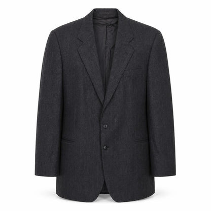 St.Michael Mens Grey Striped Wool Jacket Suit Jacket Size 42 Regular
