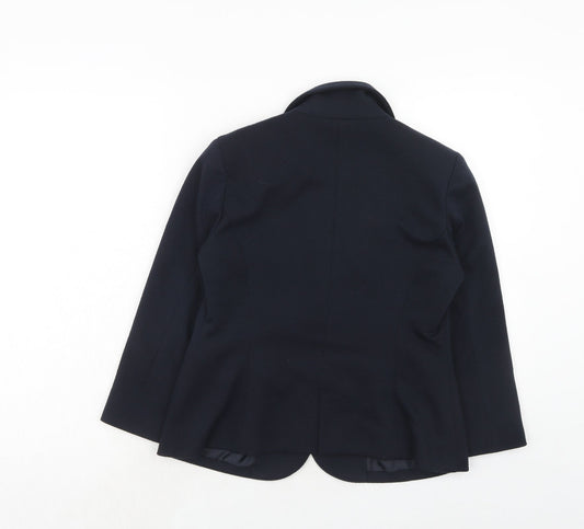 New Look Womens Blue Polyester Jacket Blazer Size 12