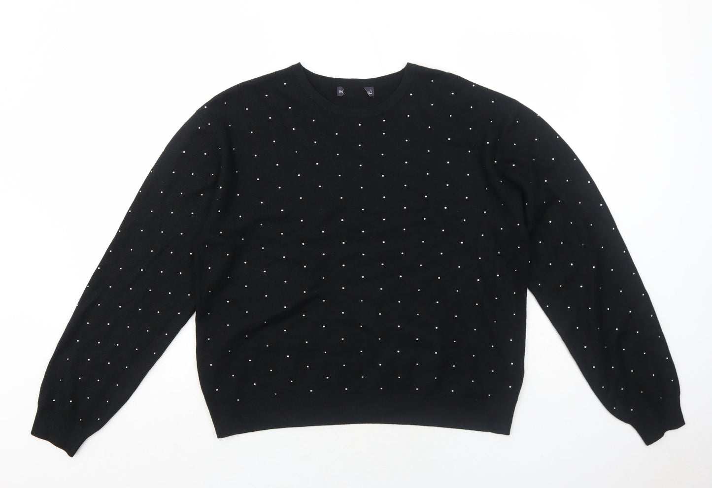 Womens UK Size M Marks and Spencer Black Pullover Jumper